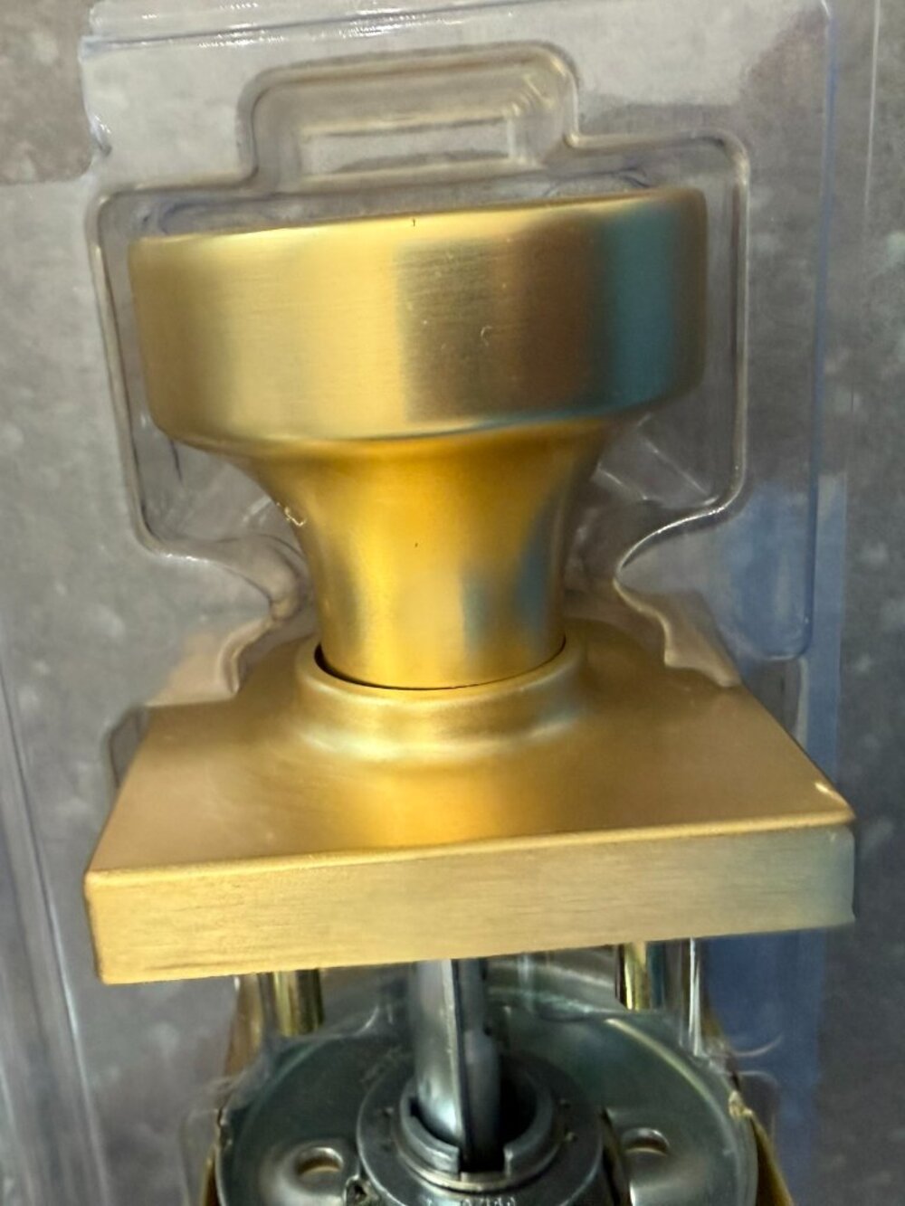Kwikset Pismo Privacy Door Knob – Satin Brass Finish (Model 730PSK SQT 4) - Picture 4 of 4